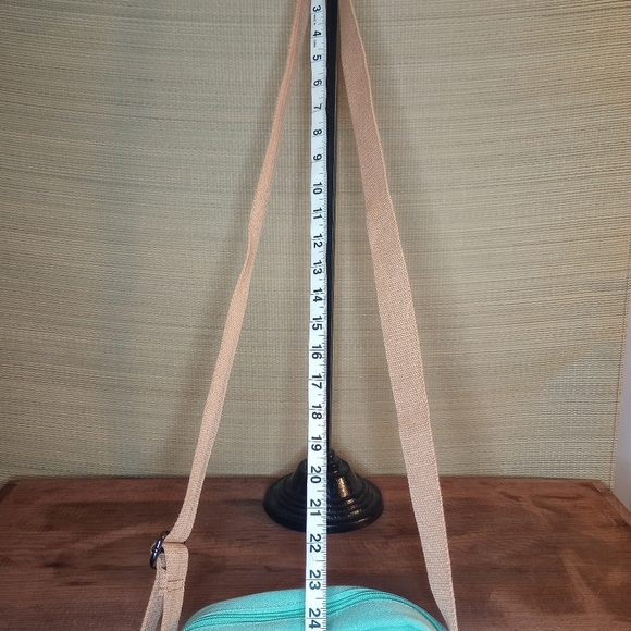 LEAPER Crossbody Messenger  Canvas Bag Mint Green Turquoise Southwestern Style - Picture 13 of 17